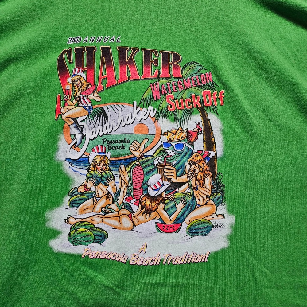 Sandshaker Shaker Watermelon Suck Off 2015 Pensacola Beach Graphic T‎ Shirt 3XL - Picture 7 of 9